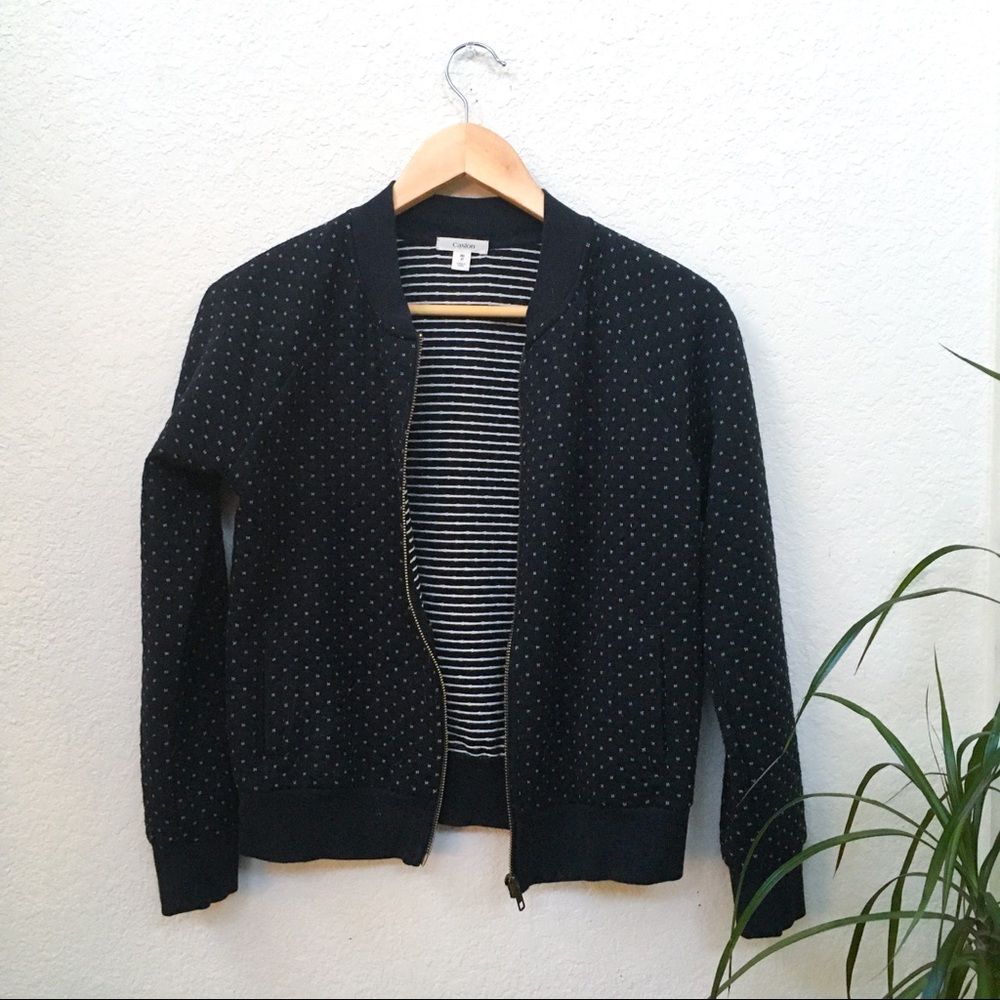 Black Zip Sweatshirt Cardigan